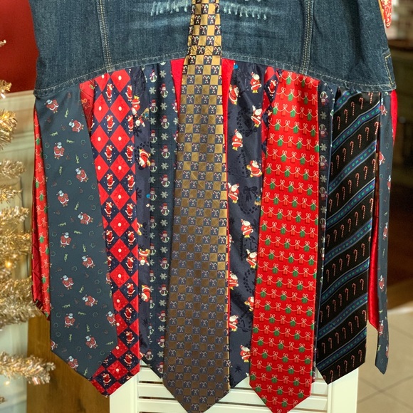 🎄Upcycled Vintage Christmas Denim Gypsy Ooak - Picture 6 of 9